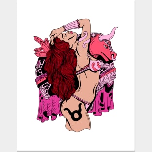 Taurus Beauty - Pink Edition Posters and Art